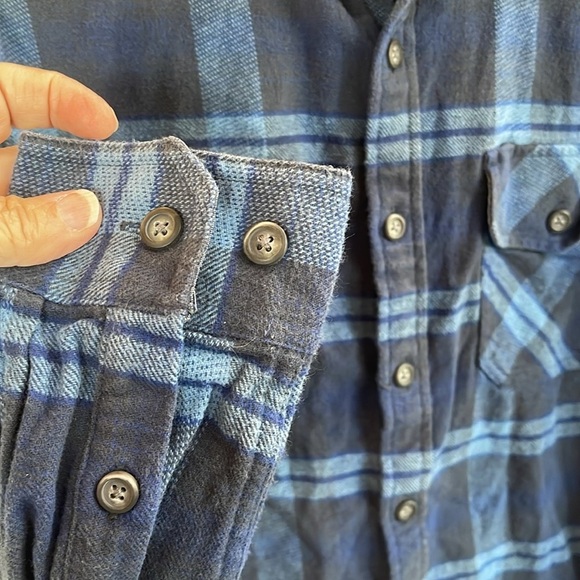 Anchorage Expedition Shacket Flip Cuffs Mens Sz M Flannel‎ Shirt Bluestone, - Picture 6 of 16
